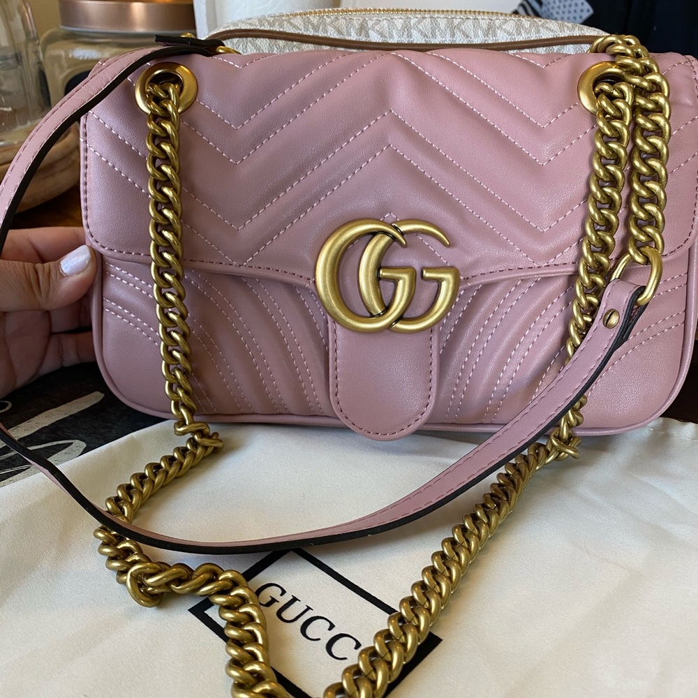 G g nude mauve purse